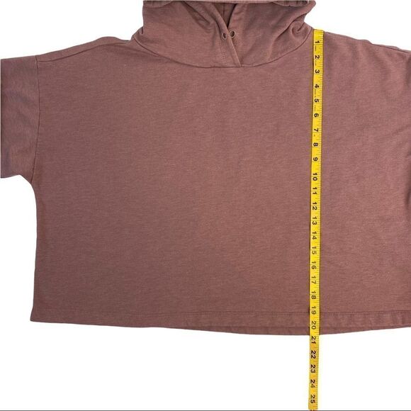 Z By Zella Washed Pullover Crop Hoodie Sweatshirt Purple Claret Large No String - Picture 10 of 11